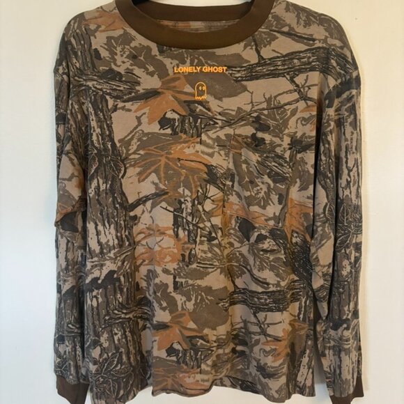 Lonely Ghost Ghosted Garments long sleeve camo tee - Picture 1 of 3